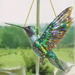 colibri suspendu mosaïque artisanale couleurs vives intérieur décoration ornement maison chambre