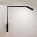 lampe murale moderne noir lisse fixée interrupteur tactile led base