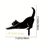 statues extérieures silhouettes chats noirs minimaliste tringle jardin