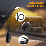lampe led rechargeable sans fil pince ajustable interrupteur tactile lumière portable moderne noire
