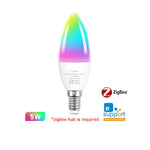 ampoules led intelligentes wifi zigbee e27 e14 gu10 rgbcw 2700 6500k blanc multicolore transparent