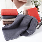serviette main 34x34cm coton rouge beige gris rapide absorbant moderne crochets