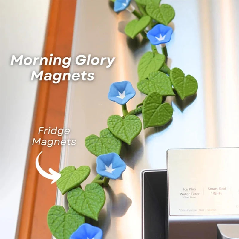 magnétiques réfrigérateur décoratifs floral feuilles fleurs bleu rose vert étoiles