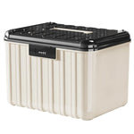 boîte rangement bijoux serrure combinaison moderne beige rayures poignée storage boxABS