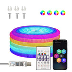 ruban led flexible multicolore maille moderne clips contrôleur distance câble usbRGBO