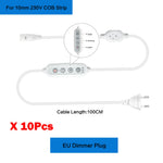 adaptateur led commutateur atténuation blanc moderne câble puissance 100cm prises eu uk us