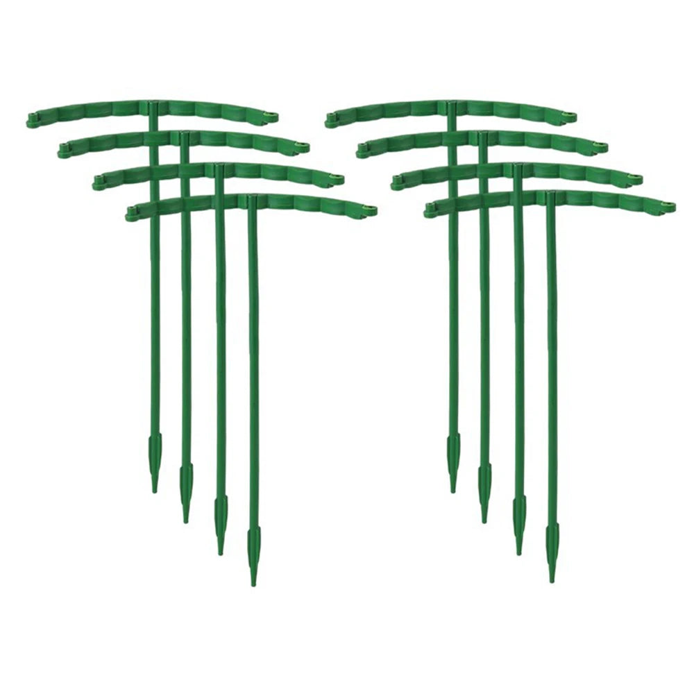 supports plantes vert foncés plastique moderne 16 pièces 16 trous insertion semi circulaire