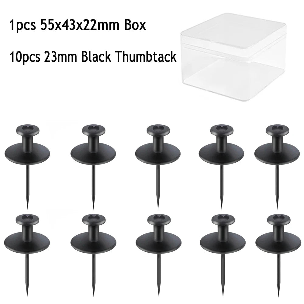 clous tête plate noirs argent bronze or modernes 23mm longueur 15mm largeur boîte 10pcs