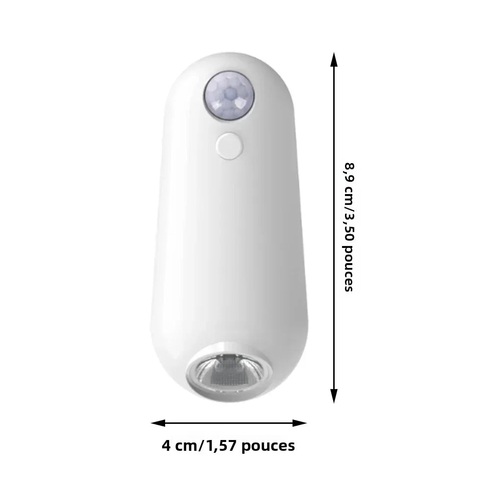 veilleuse led blanc moderne capteur mouvement adhésif couleurs usb translucide chambre couloir