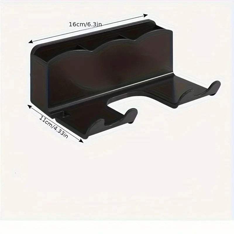 support mural sèche cheveux rangement salle bain sans perçage brosse peigne fixations modernes accessoires