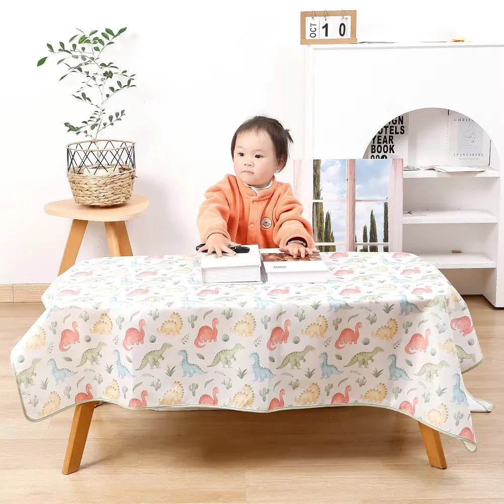 tapis imperméable anti dérapant voitures rayures dinosaures fleurs moderne enfantin blanc orange bleu vert