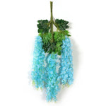 guirlandes artificielles décoration extérieure mariage blanc vert fleurs feuilles romantique jardin accrochéesextérieur festive