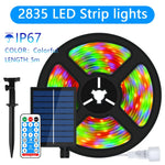 ruban led solaire 5m 10m multicolore blanc moderne dégradé extérieur ip67