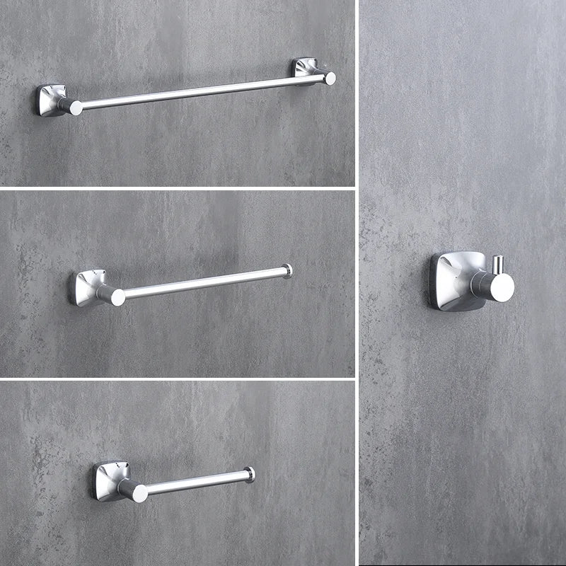 porte serviettes mural chrome vis fixations moderne salle bains accessoire métal lisse