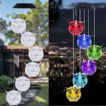 Mobile lumineux solaire multicolore figurines animales deco balcon jardinextérieur led