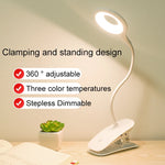lampe led sans scintillement protection yeux éclairage table usb clip flexible moderne tactile