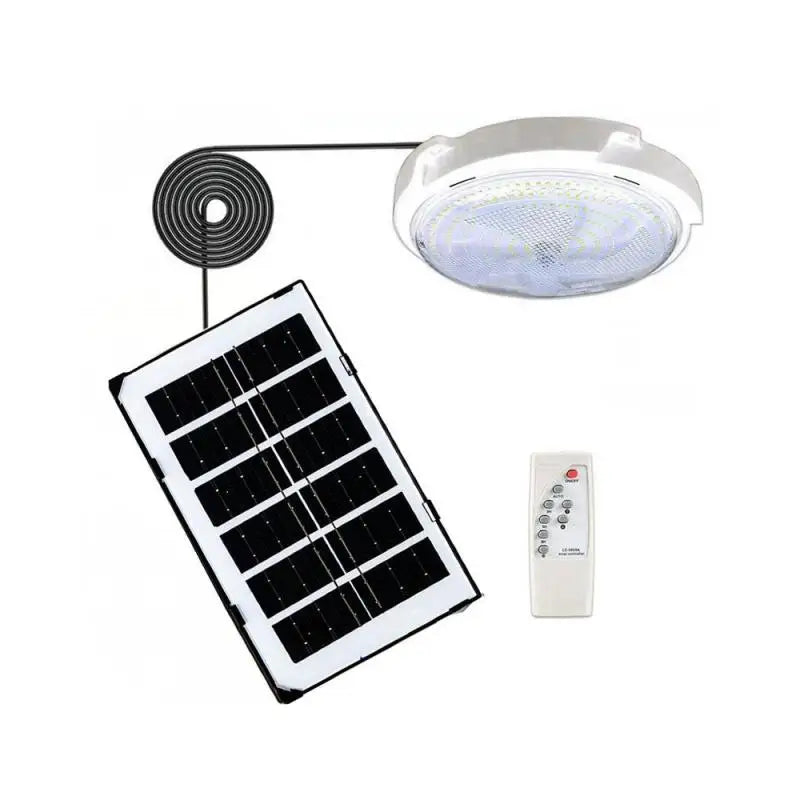 lampe solaire led ip65 moderne blanc autonome bouton poussoir panneau solaire télécommandeextérieur