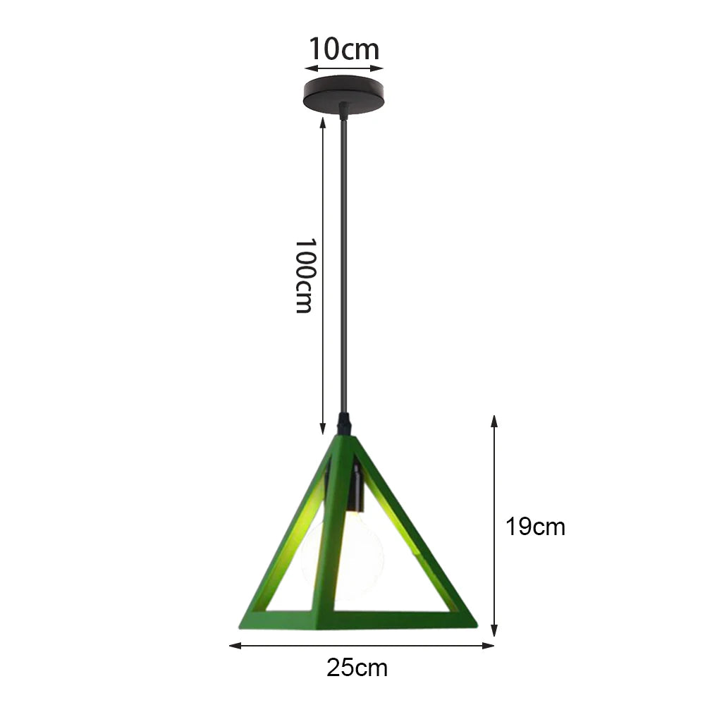 suspension lumineuse moderne vert conique câble suspendu salon chambrehôtel