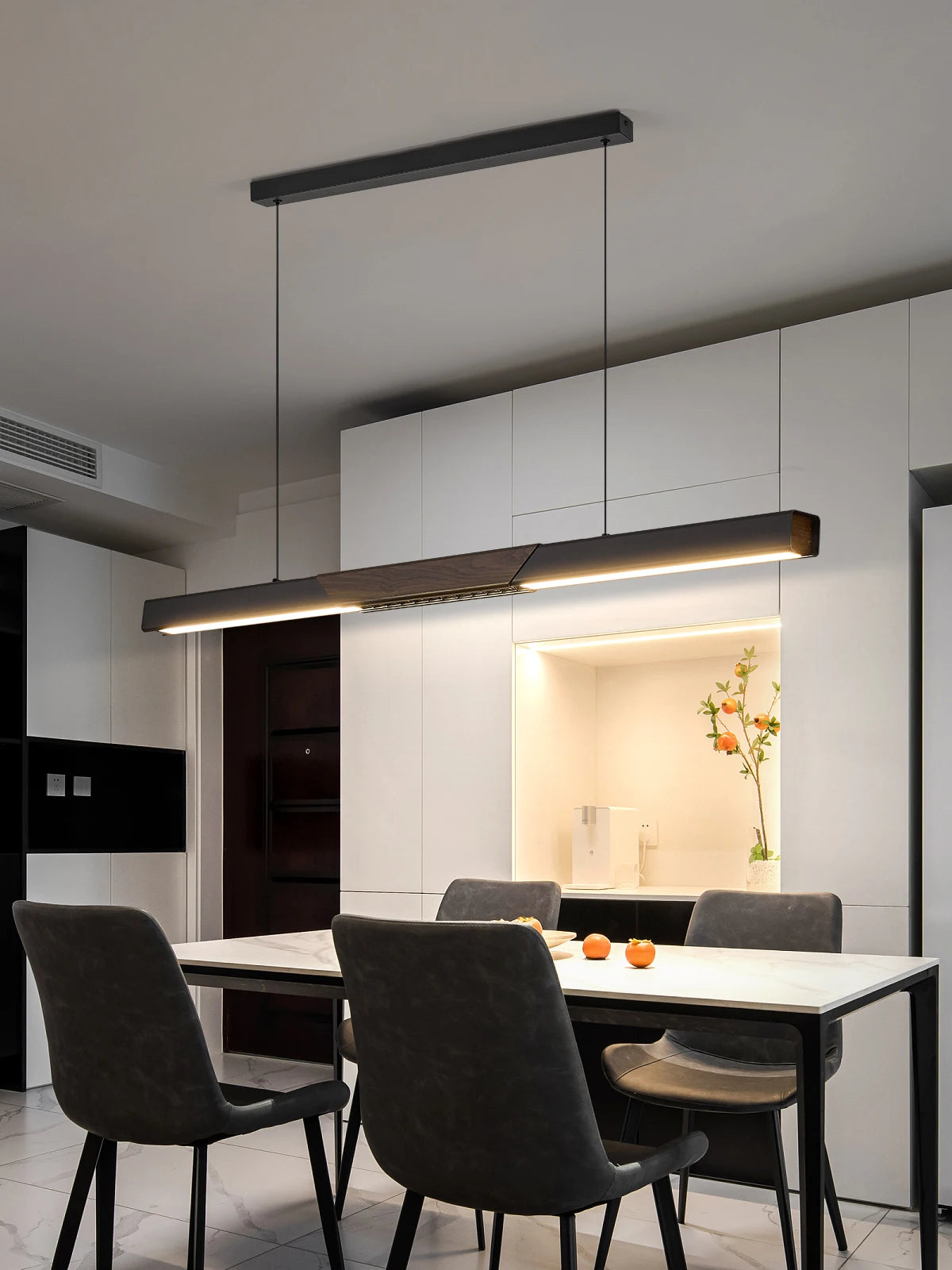 lampe suspendue moderne noire blanche salon restaurant chambre principal cuisine