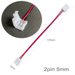 connecteur double tête bande led 2pin 3pin 4pin 5pin 6pin 15cm blanc rouge noir