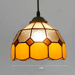 lampe suspendue tiffany multicolore stained glass floral salon chambrehôtel