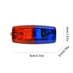 lampe sécurité rouge bleu transparente rechargeable usb clips métalliques moderne compact emergency flashlight