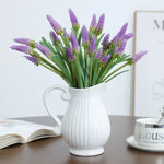 bouquet fleurs artificielles hyacinthes rose violet moderne décoration mariage anniversaireintérieur