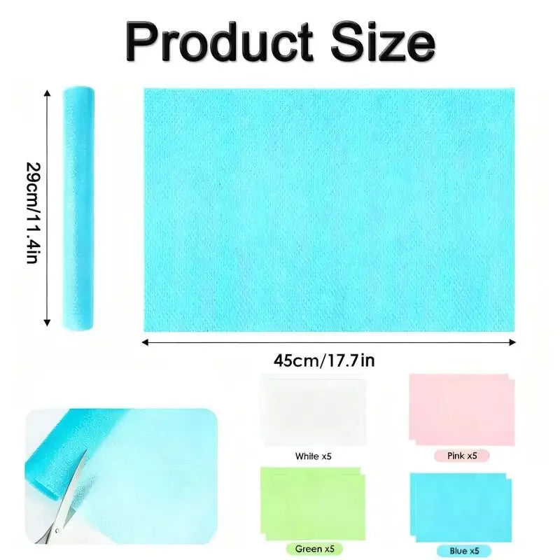 tapis réfrigérateur adhésifs blanc rose vert micro perforés moderne pratique cuisine 29x45cm