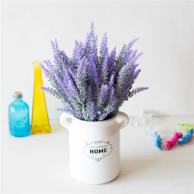 décoration intérieure fleurs artificielles lavande violet rose vert modernes casa decoration