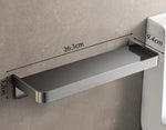 étagère murale moderne étagère métal argenté grille perforations salle bains rangement toilettessupport mural non