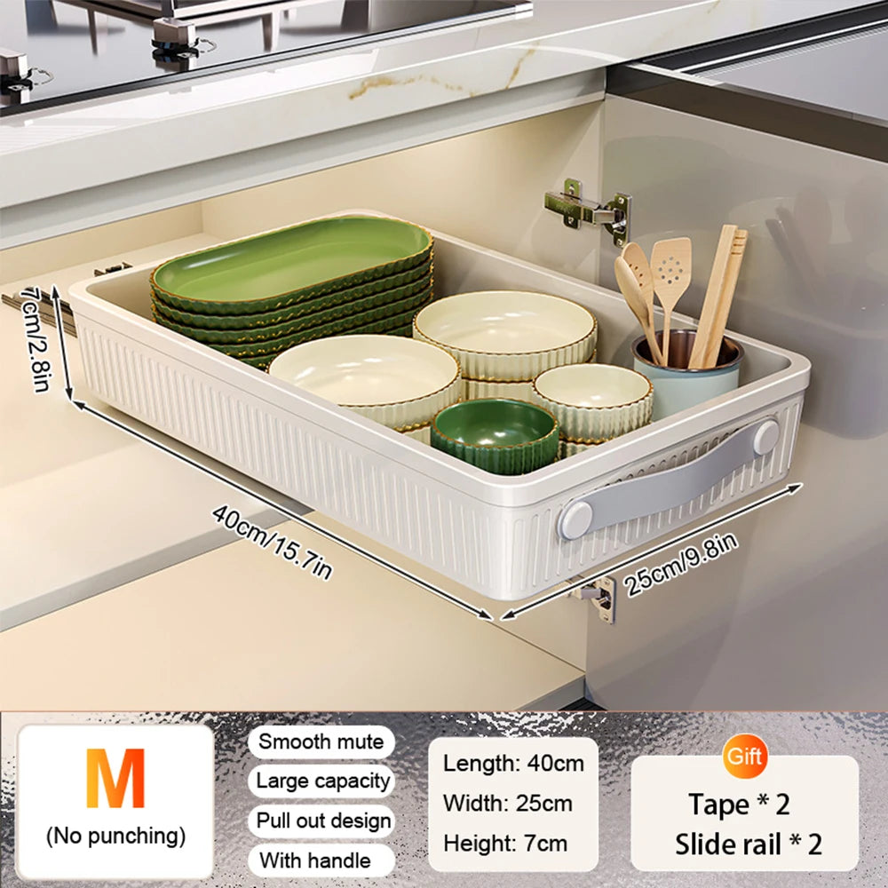 rangement modulaire tiroir blanc rayures horizontales cuillères étiquettes adhésif épices cuisine organizer slidingdrawer