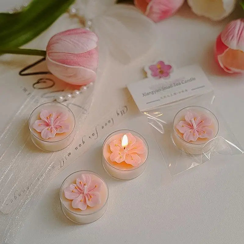 bougies parfumées fleur rose blanche decoration maison anniversaire mariage printemps erotique floral