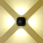 applique murale led moderne sphérique noir blanc 12w 6w 4lumièresextérieurhydrofugue