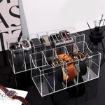 organisateur ceintures acrylique moderne compartiments clips vêtements noir marron beige gris clair