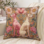 housse coussin carré floral vintage roses vertes polyester peachskin 45x45 cm unique chambre salonhôtelhospital