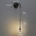 luminaire mural moderne or noir led minimaliste contemporain trois teintesversible