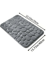tapis bain moderne gris texture galets antidérapant salle bain absorbant lavable