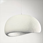 suspension lumineuse moderne résine blanc 30cm 40cm 50cm 60cm texture grained sans ampoule