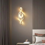 lampes murales modernes or blanc abat jour translucide spirale trois couleurs lumière chambre coucher
