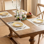nappe table dentelle fine motifs floraux blanc classique élégante mariage fête automne geometrique PVC