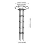 support fleurs métal noir structure circulaire moderne 120cm 150cm 180cm 210cm 70cm 40cm