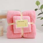 serviette bain douce pelucheuse rose bleu clair moderne 100 polyester lavable rapide absorption 70x140cm