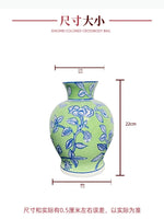 vase orange rose vert jaune fleurs bleues classique décoration maison hydroponique arrangement fleurs