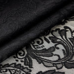 rideau noir floral transparent classique salon 100 polyester