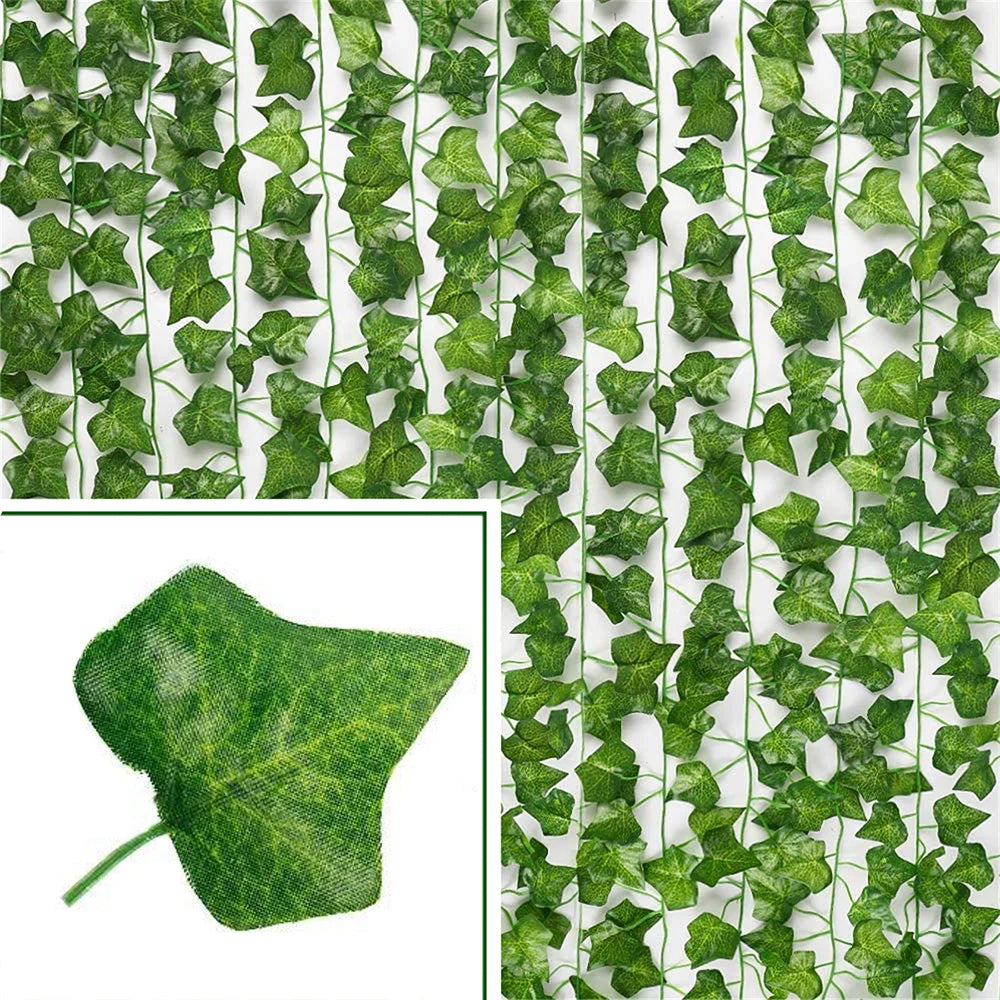 guirlande artificielle feuilles vertes modernes 78 pouces décoration intérieure extérieure mariage anniversaire festive