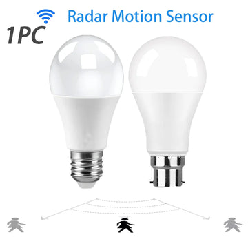 ampoule led capteur mouvement e27 blanc mat veilleuse jardin maison moderne automatique 15w
