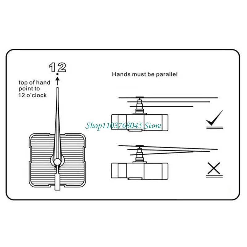 kit montre mécanique noir blanc doré aiguilles boîtier batteries instructions classique