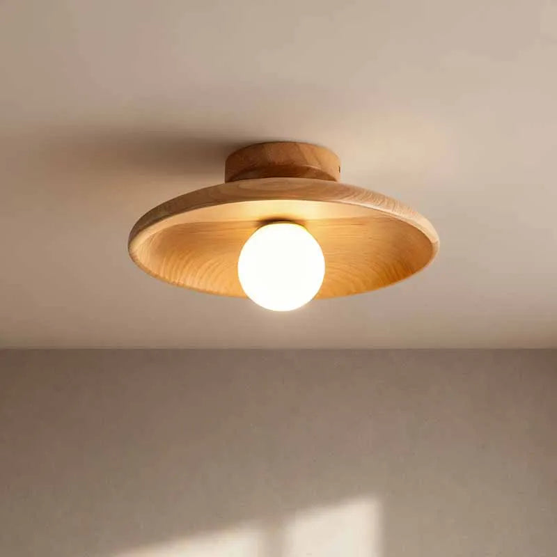 lampe led verre bois naturel moderne 18cm 28cm 35cm opacité mate minimaliste