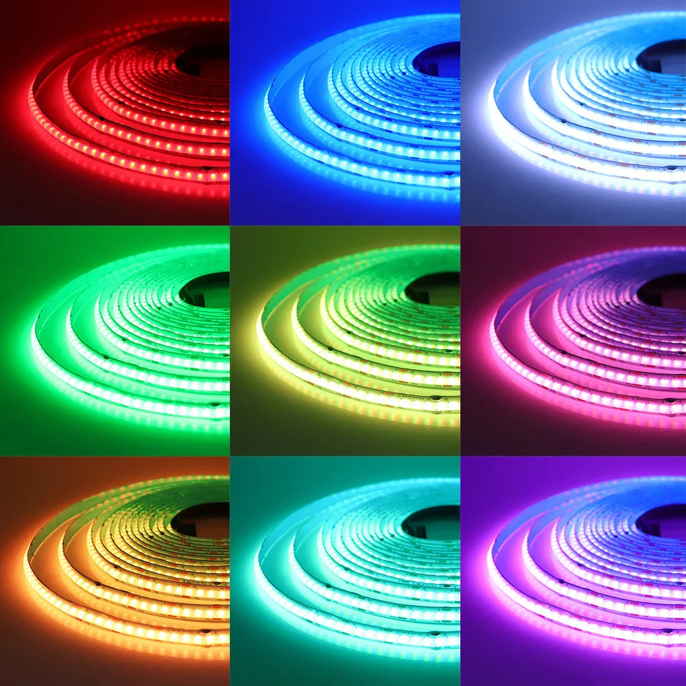 ruban led flexible 567 leds rgb changement couleur télécommande moderne vert rouge bleu violet