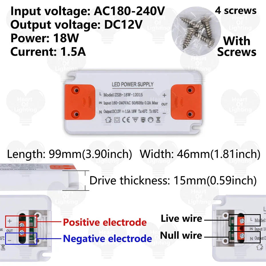 alimentation led ultra fine 12v 24v 12w 120w blanc vis moderne